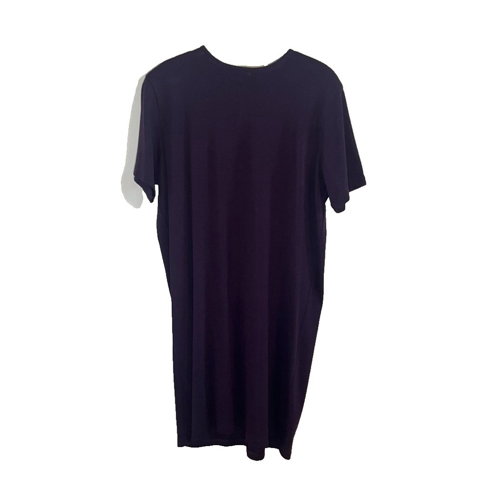 Retro Knit Sweater Wool Dress Purple 2X Neutral Festive Holiday Classic Preppy